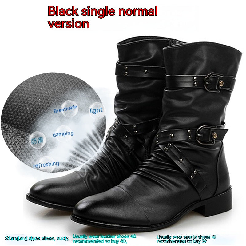 Men's High-Top Leather Dr. Martens Boots