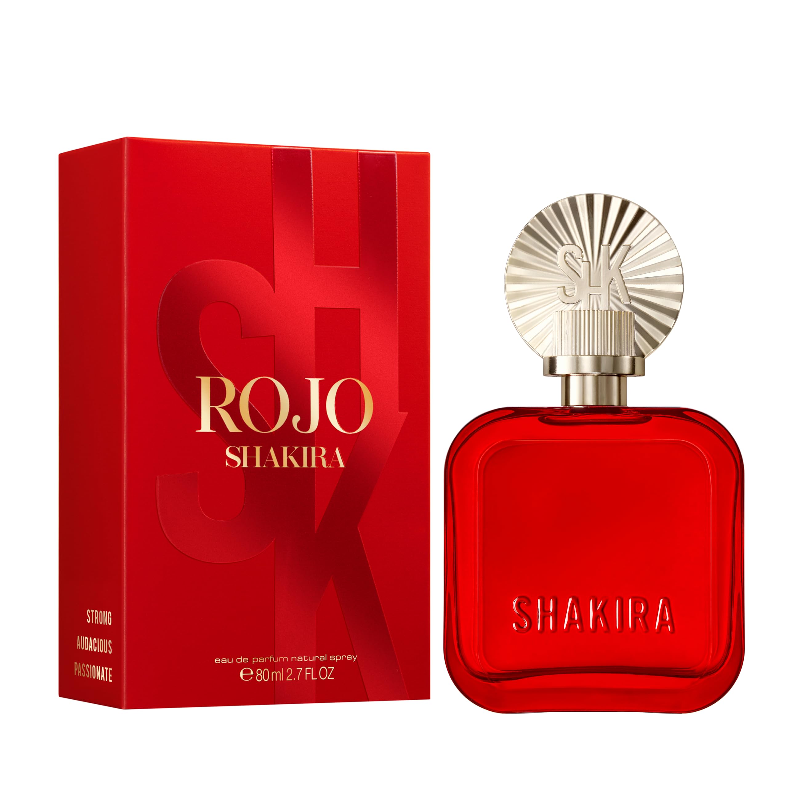 Shakira Perfumes - ROJO Eau de Parfum For Women - Long Lasting - Powerful Sensual and Charming Scent - Floral Spicy and Amber Notes - Ideal for Day Wear - 2.7 Fl. Oz