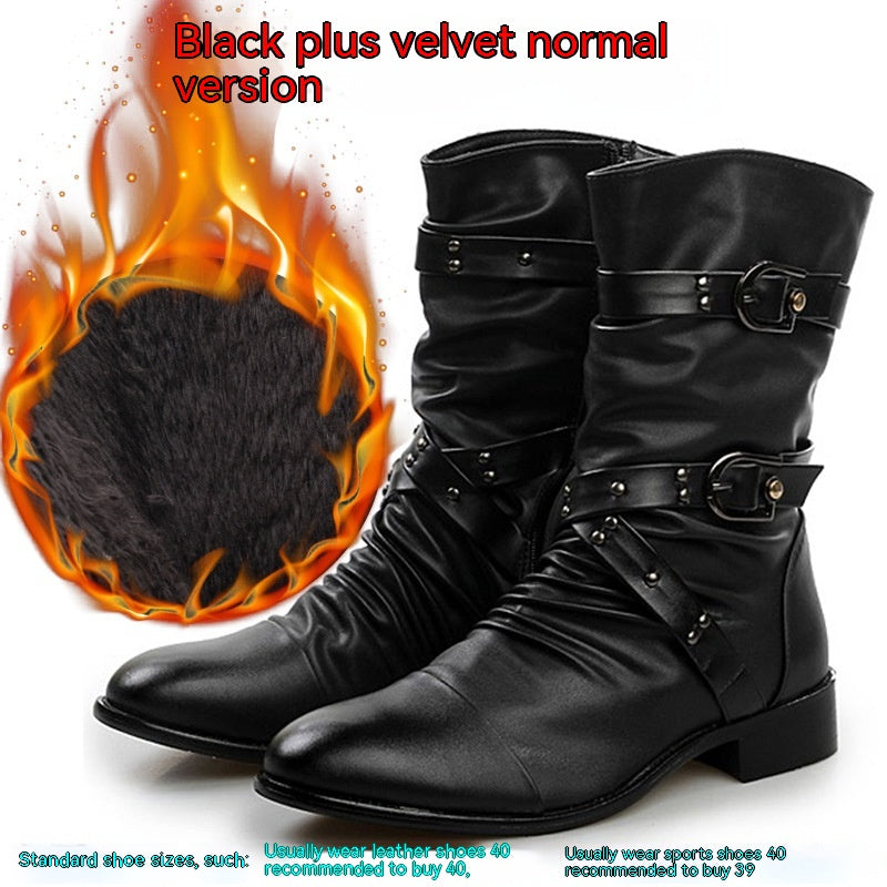 Men's High-Top Leather Dr. Martens Boots