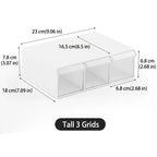 Under Desk Drawer Organizer Box with Multi-grid Storage